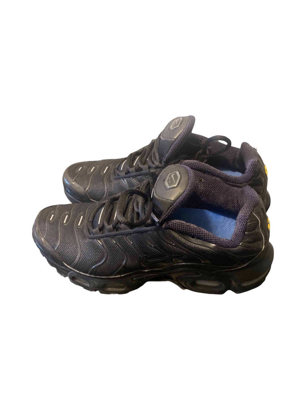 Nike Air Max Plus TN Triple Black GS boys 7Y CD0609-001 with Box